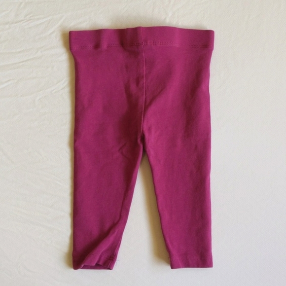 joe fresh basic purple cotton stretch leggings 6-12 months baby girl - Picture 3 of 4